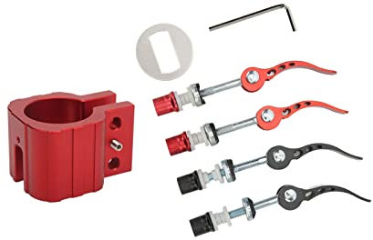 plplaaoo Scooter Clamp with Quick Release Lever and Hex Wrench for Zero 8X 10X 11X Electric Scooter Rugged Lock Attachment Ensures Stability and Portability (Red)