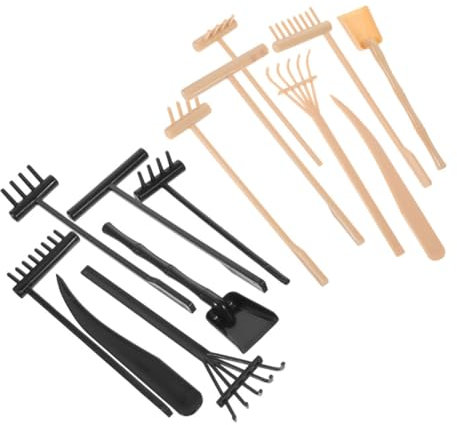 Happyyami 14pièces Set De Râteaux Miniatures pour Jardin Zen Accessoires De Décoration De Table Et Outils De Bricolage