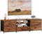 Forthcan TV Stand Cabinet, TV Unit TV Console Table with 5 Drawers Storage Organizers, Entertainment Center with Open Shelf for Living Room, Bedroom (Brown)