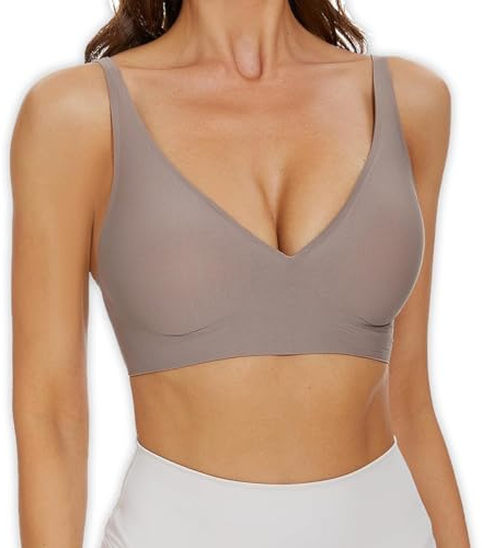 UnsichtBra sömlös dam-BH utan bygel med push up-effekt | Bekväm Soft Bra Bustier | Bekväm bustier av mjuk mikrofiber | Andningsbar underkläder, bygellös bustier, S