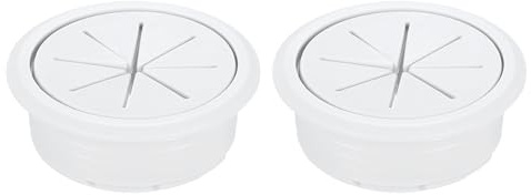 sourcing map Desk Grommet 50mm Desk Cable Hole Cover White 2 Pcs | 1.97in,Wire Hole Insert for Home Office Table Cabinet Cord Organizer