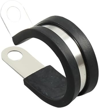 Colliers de Serrage en Caoutchouc 20 pcs Colliers de Fixation de Tubes P-Clips de Serrage Coussin Collier pour Tuyaux Doublés (19 mm)