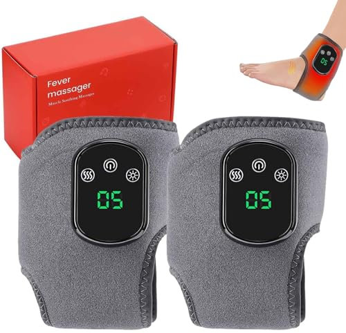𝘙𝘪𝘷𝘦𝘳𝘢 Massage Pieds, Masseur 3 en 1, Massage Pieds Électrique Chauffant, Vibrations Multi-Niveaux et Mode Combiné, Réglable, Rechargeable et Portable, Soulage Douleurs, Tensions (2PCS)