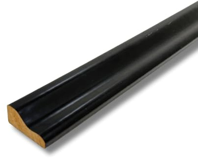 MDF-Schiene Dado 115 cm weiß vorgefertigt | wasserfest, dekorative Wandleiste | kein Anstrich erforderlich (schwarz)