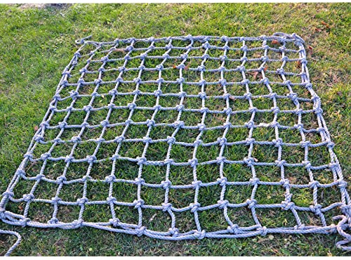 Outdoor Climbing Nets for Adults & Kids - 2m x 5m Playground Cargo Net, Tree House Rope Ladder, Ideal for Garden Fun & Military Obstacle Course Training.