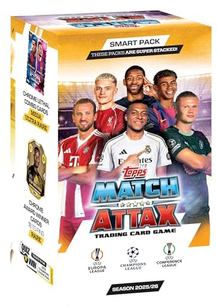 Topps UEFA Champions League Match Attax 2025 Trading and Collectible Card Game (Smart Pack)