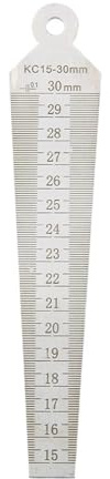 Calibre cónico Galgas de espesores cuña, galgas cónicas for medición, medidor espesor válvulas, sondas for herramienta holgura(15-30mm)