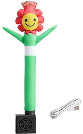 Almencla Air Puppet Dance Artist Mini Scherzfigur Wackelnde Aufblasbare Röhre Blasgerät PVC Material Lustige Tischdekoration für Büro Zuhause Geschenk, Blume
