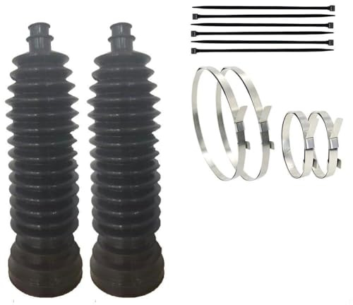 NINMORTH Lot de 2 embouts de biellette de direction en néoprène avec 4 colliers de serrage en acier inoxydable et 6 serre-câbles