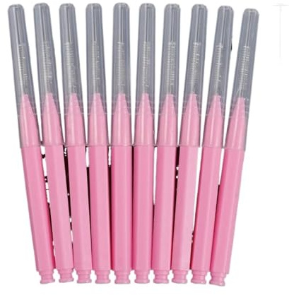Interdentalborste 40 interdentala borstar 0,4–1,2 mm, push-pull tandnylon rengöringsverktyg (Pink - 0,6 MM)