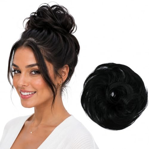 CAISHA Hårstycke Hårelastiskt Updos Brudfrisyrer Voluminöst Lätt Vågigt Bulle Mörkbrun G2B