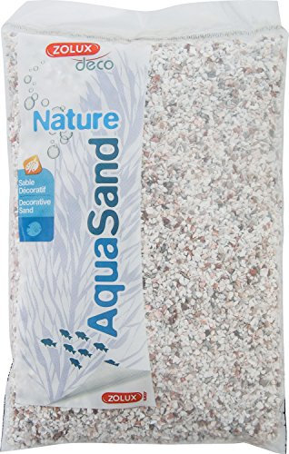 Zolux Gravier Naturel pour Aquarium Cristobalite Blanc de 1,6 à 3 mm de Granulométrie 0,8 kg