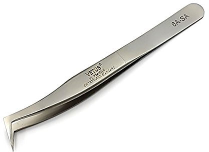 greencolourful ögonfranspincett 6A-SA för 3D/6D ögonfransförlängning – rostfritt stål, silver, modern