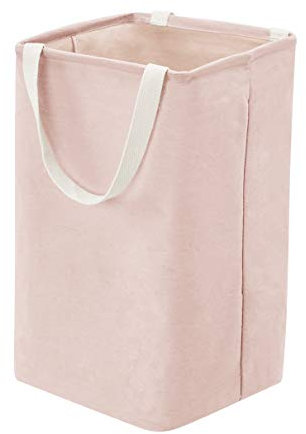 Amazon Basics Rectangular Fabric Storage Bin - Tall Cube, Dusty Pink