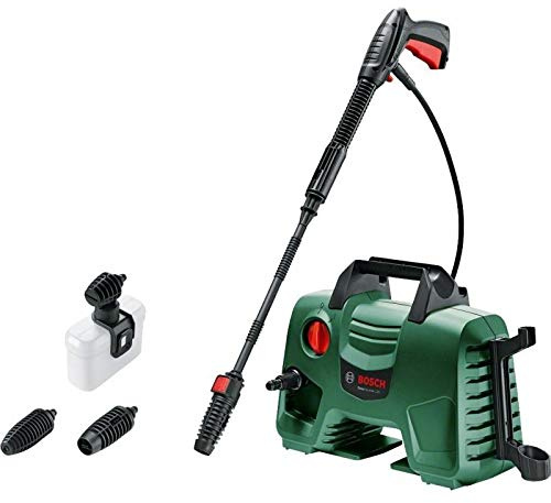 BOSCH 06008A7F00 - Hidrolimpiadora EasyAquatak 110. 110 bares. 330 l/h. 1300 W. 40oC. Pistola Bosch. Autostop con manguera de 3 metros.