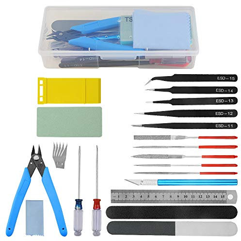 WMYCONGCONG Gundam Modellbauer Grundwerkzeuge für Modellbausatz, Anfänger, Hobby, Modellbau, 25 Stück