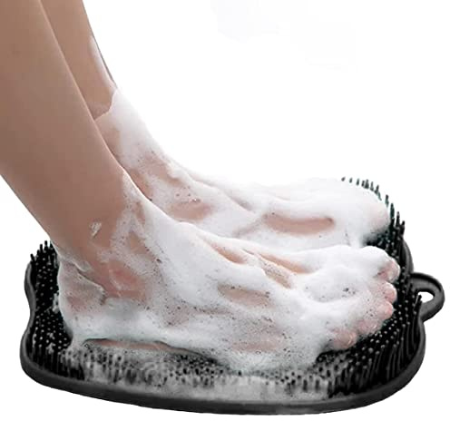 Tappetino massaggiante per piedi da doccia, tappetino massaggiante per agopressione, spazzola per la pulizia dei piedi con ventose antiscivolo per la cura dei piedi, migliora la circolazione e lenisce