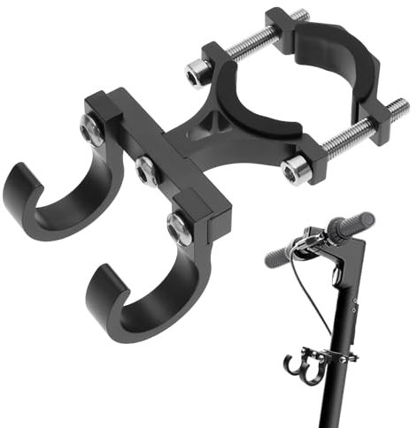 Haken für Scooter Elektroroller Haken, Aluminiumlegierung Elektroroller Haken, Aufbewahrungstasche Haken Roller Fronthaken und Elektrofahrzeug Fahrradhaken, Haken für elektroroller (Schwarz)