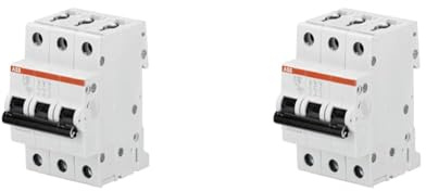 ABB S200 MCB Leitungsschutzschalter Typ C, 3-polig 20A 400V, Abschaltvermögen 6 kA System Pro M Compact (Packung mit 2)