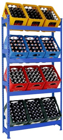 PROREGAL Scaffale per cassette di bevande HIGH BIG CAMEL | AxLxP 200x100x30cm | Blu