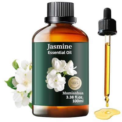 Jasminöl Mumianhua Jasmin ätherisches Öl Reines Jasmin Aromatherapieöl für Haut, Haar, Diffusor, Parfüm, Kerzenherstellung 100 ml