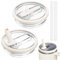 Audasi 2pcs Tumbler Flip Straw Lid Replacement Leakproof Lid for Stanley Cup 40oz Reusable Tumbler Cover Flip Straw Accessories (White)