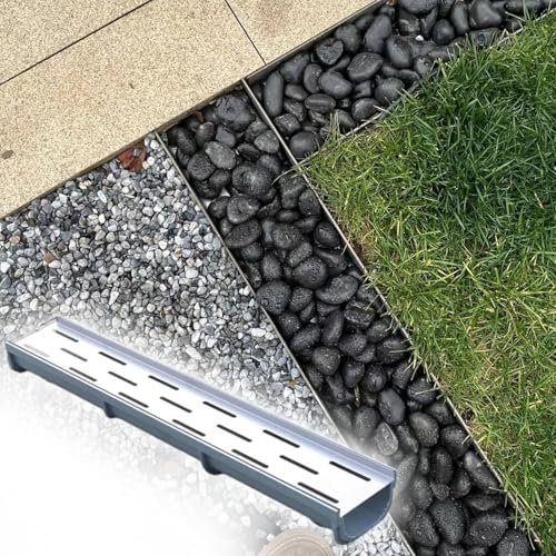 Kanduo Griglie di drenaggio Sistemi di Copertura grondaie for Patio/Cortile, filtri di drenaggio grondaie, coperture grondaie for Acqua piovana seminterrato Prato Garden Grille(20cmx30cmx100cm)