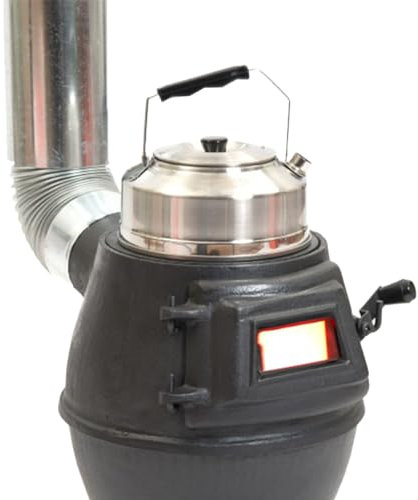 FJYAWEN Poêle Noir à Mini-Poêle, Mini Poele a Bois, Réchaud De Tente, Poele a Bois Chauffage, Cuisiniere Bois Charbon, Chauffage pour Terrasse, Réchaud à Bois Portable pour Tentes