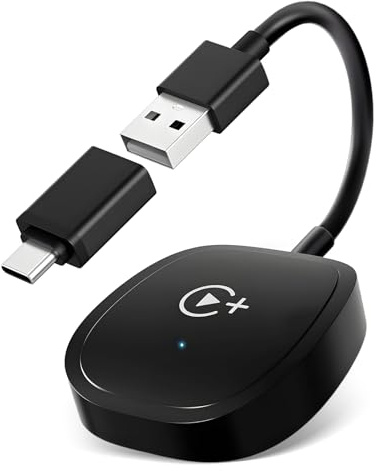ZOBMIO Carplay Adapter Wireless Car Playback mit HDMl Multimedia, Car Play Wireless Adapter Apple Car TV Companion Converter für Fire/Google TV Stick Multimedia Device Mirroring für iPhone iOS10+