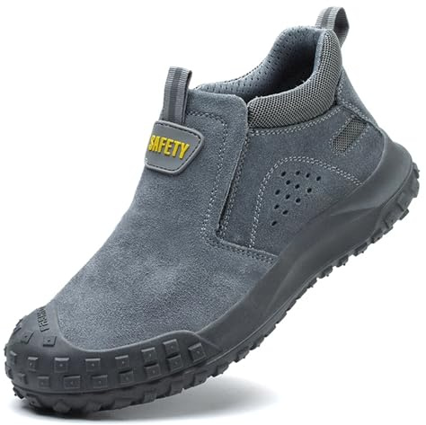 Botas de Seguridad Aislantes Hombre Mujer - Puntera Acero y Antipinchazos - Térmicas e Impermeables para Soldadura, Construcción e Industria(Gray,42 EU)