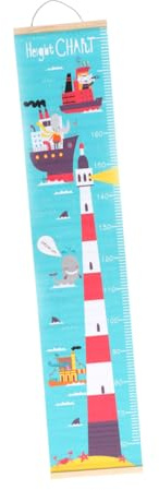 UPKOCH Nordischer Leicht Aufzuhängen Wandbehang Lineal mit Wachstumstabelle und Ölleinwand und Platzsparend Aufzubewahren Deko für Kinder Kinderzimmer