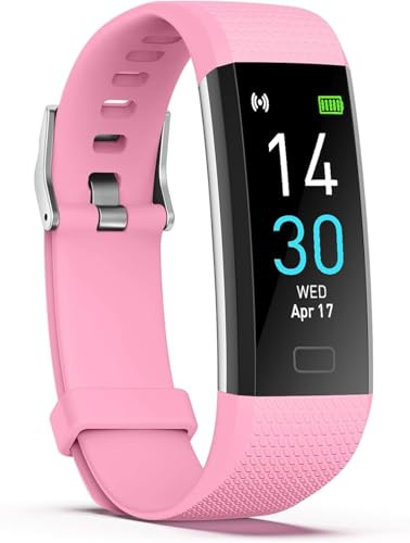 Pulsera de Actividad y Reloj Inteligente 0.96'' Pantalla Táctil, Pulsera Fitness para Mujer con Podómetro, Monitor de Sueño y Ritmo Cardíaco, Smartband Ligero, Carga USB Directa y Resistencia al Agua