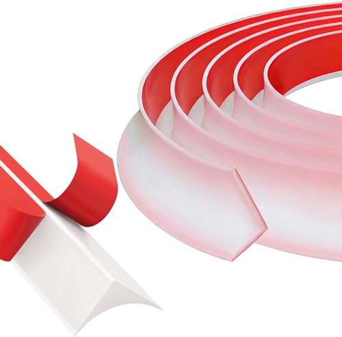WENXINWIN 3.5m Silicone Quadrant Trim Coving for Ceilings, Self Adhesive Flexible Moulding Skirting Board Trim, Beading for Laminate Flooring, Countertops, Walls, Ceilings | White (20x15mm)
