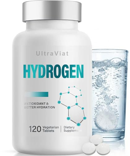 Hydrogen Water Tablets with Magnesium, H2 Molecular Hydrogen Tablets for Drinking Water, Supports Energy Metabolism, Cognitive & Antioxidant, 120 Count