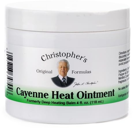 Christopher's Original Formulas Cayenne Heat Ointment, Warming Herbal Topical for Discomfort & Circulation, 4 fl oz