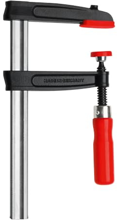 BESSEY Tempergusszwinge TPN50S14BE | 500 mm Spannweite | 140 mm Ausladung | Robuste Zwinge mit stabiler Schiene ermöglicht präzises und sicheres Fixieren der Werkstücke bei zuverlässiger Handhabung
