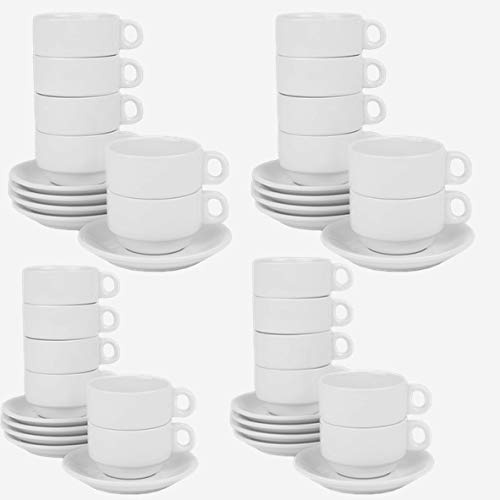 Holst Porzellan TC 018 Set Catering Vorteilspack Kaffeetassen, 48 teilig, Porzellan, 12 kilograms, Weiß, für 12 Personen | Catering Vorteilspack für 12 Personen