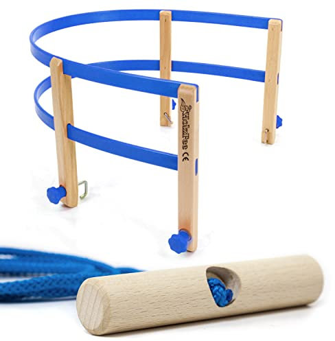 HolzFee Schlittenlehne Rückenlehne für Kinder Lehne flexibel für Schlitten + Leine/Zugseil