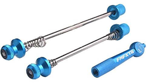 jumpXL Verriegelungsspieße Set Fahrradräder Verriegelung (Schwarz/Rot/Blau/Gold) Fahrradspieße