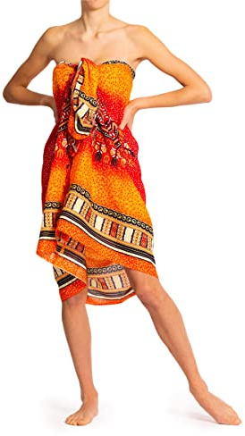 PANASIAM Sarong Maoi 06, 165x113cm, orange tones