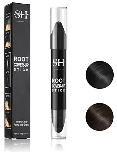 Gowwim Root Cover Up Quick Stick : correcteur instantané pour racines, gris et retouches (noir)