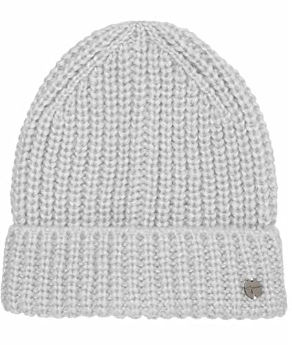 Tamaris Damen Zaria Beanie-Mütze, Medium Grey Melange, OneSize