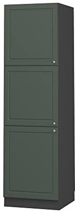 Vicco Armoire Haute Fame-Line, Vert Or Campagne/Anthracite 60 cm | Façade en MDF · Fermeture douce · Pieds réglables en hauteur · Poignées en métal · Librement combinable