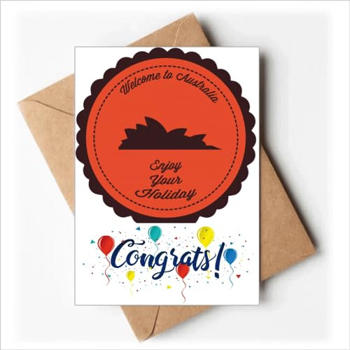 Australien Flavor City Sydney Opera House Hochzeitskarten Glückwunsch Gruß Umschläge