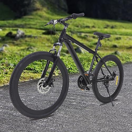 CHIMHOON 26 Schwarzes Mountainbike MTB Aluminium und Kohlenstoffstahl 21 Gang Schaltung Erwachsenen-Fahrrad für Jungen, Mädchen, Damen & Herren (165-185 cm)
