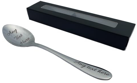 TinyGift Personalised Tea Spoon - Custom Engraved Tea Spoon with Name or Message - Unique Gift for Any Occasion Christmas personalised Gift