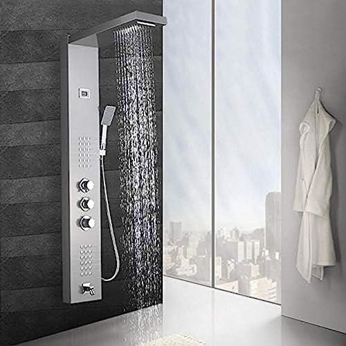 Panneau de douche thermostatique, cascade, pluie, colonne de douche, Jets, bec de baignoire, robinet de douche Beauty Comes