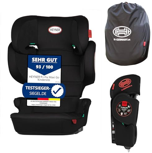 HEYNER® KIDS Kindersitz i-Size faltbar | mit und ohne Isofix nutzbar | Autokindersitz für 3,5-12 Jahre (100-150 cm)