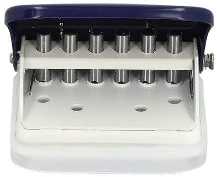 Loseblatt-Lochstanzer, 6-Loch-Stanzer, Legierter Stahl, ABS, 9,5 Mm Abstand, Genaue Positionierung für Sammelalbum (#1)