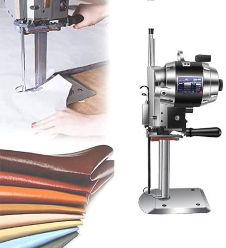 CGCSYZ Macchina da Taglio per Tessuti, taglierina per Tessuti industriali con Ruota Universale a 360°, Illuminazione a LED a 360° e affilatura Automatica, 7 Diverse Dimensioni e velocità di 3400 gi(